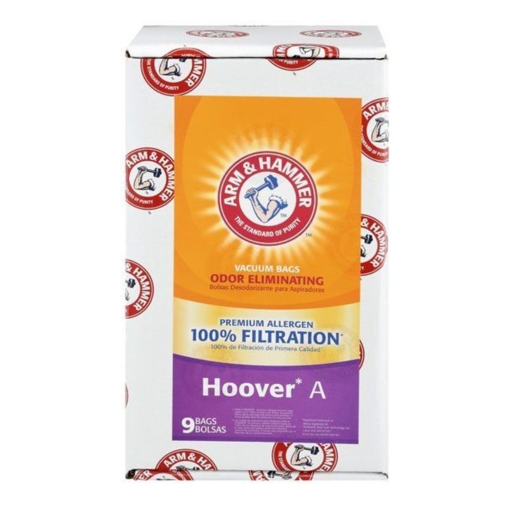 Arm & Hammer Hoover Type A 63025A Premium Paper vacuum Bag - 9 Pack